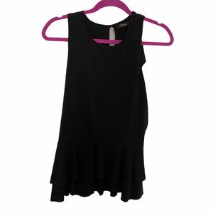 Black Ruffles Peplum Top Size M